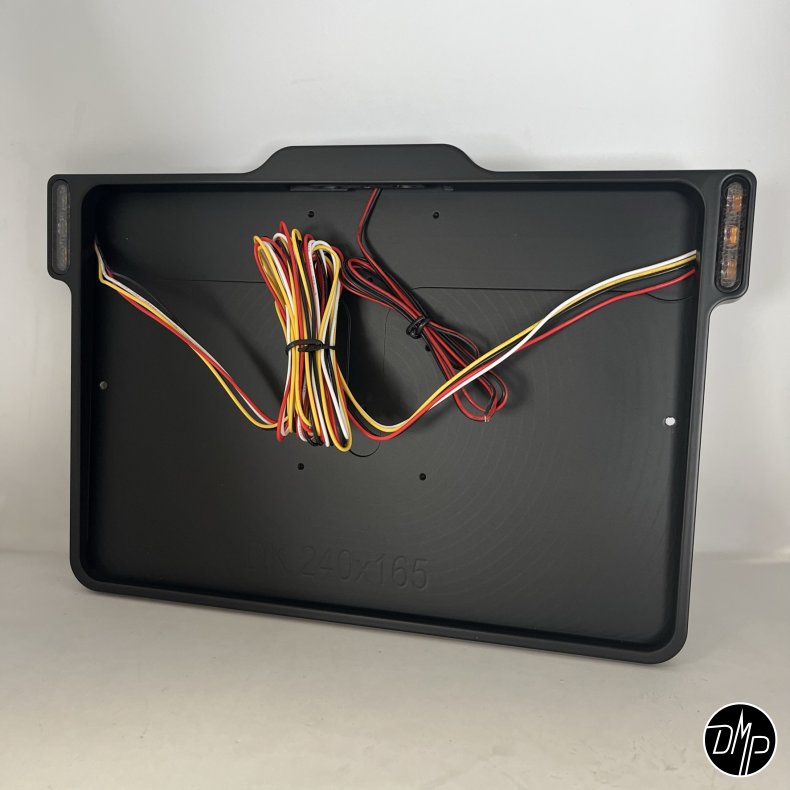 DMP Motorcykel Nummerpladeramme 3.0 DENMARK Blank sort