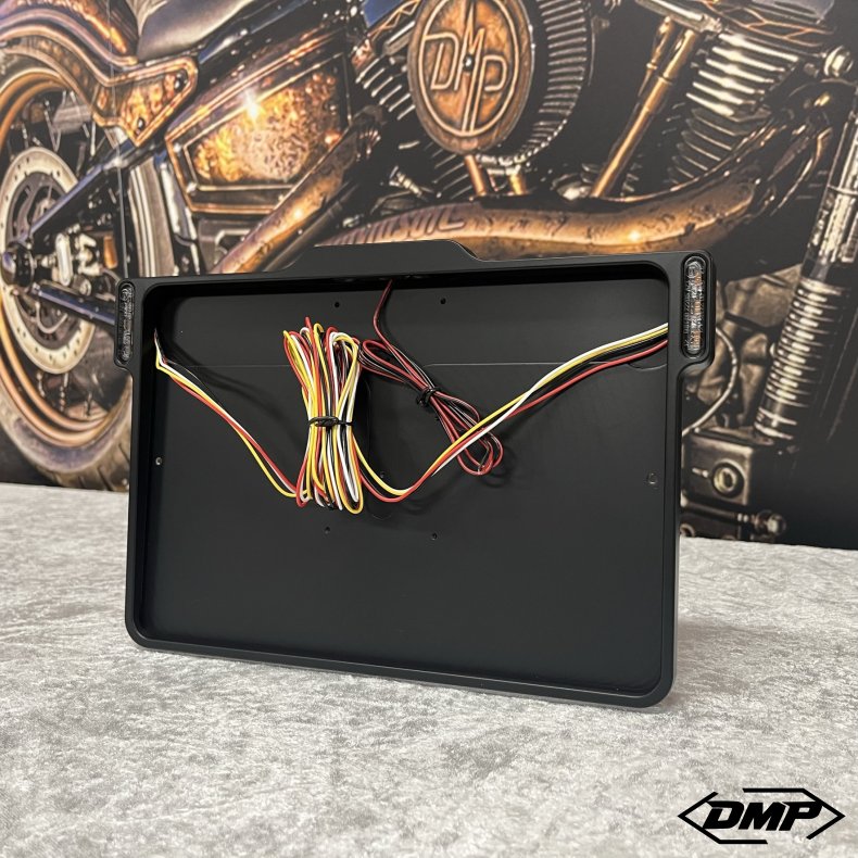 DMP Motorcykel Nummerpladeramme 3.0 DENMARK Blank sort