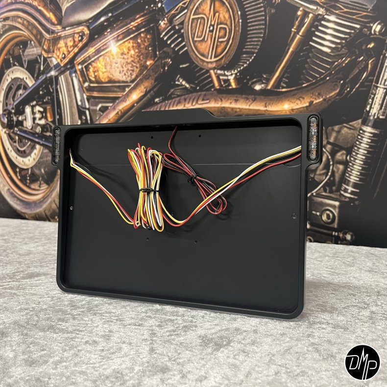 DMP Motorcykel Nummerpladeramme 3.0 DENMARK Blank sort