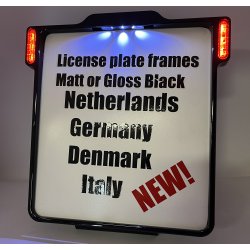DMP Motorcycle license plate frame 3.0 GERMANY MATT BLACK