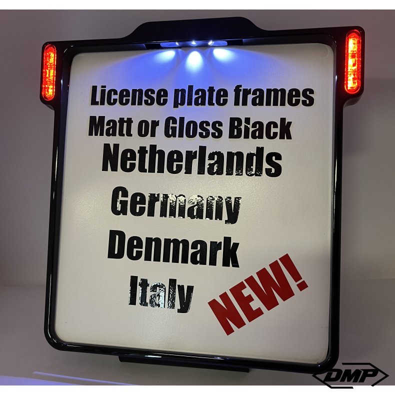 DMP Motorcycle license plate frame 3.0 GERMANY MATT BLACK