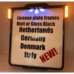 DMP Motorcycle license plate frame 3.0 GERMANY GLOSS BLACK