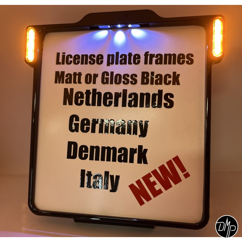 DMP Motorcycle license plate frame 3.0 GERMANY MATT BLACK