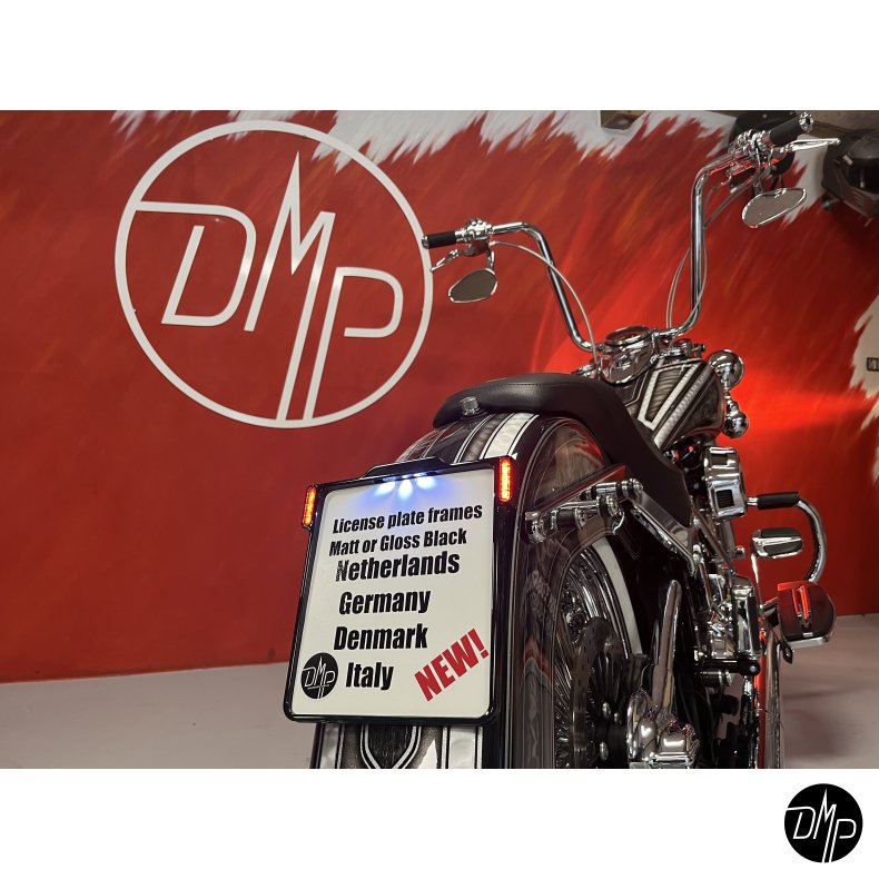 DMP Motorcycle license plate frame 3.0 GERMANY MATT BLACK