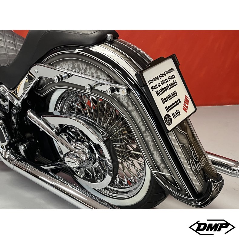 DMP Motorcycle license plate frame 3.0 GERMANY MATT BLACK