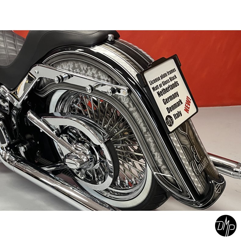 DMP Motorcycle license plate frame 3.0 GERMANY MATT BLACK