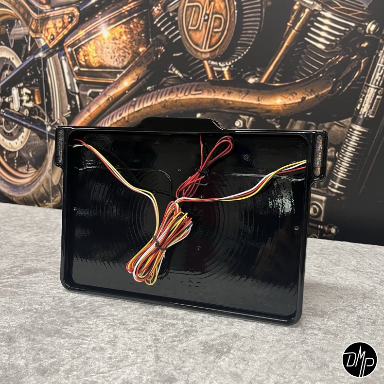 DMP Motorcykel Nummerpladeramme 3.0 DENMARK Blank sort