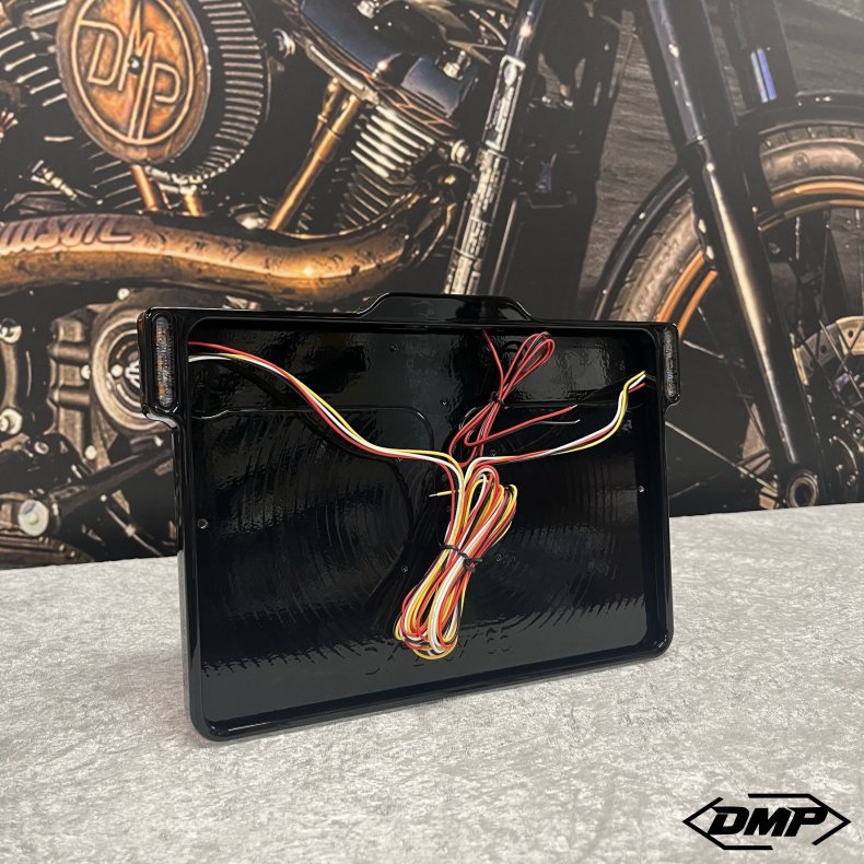 DMP Motorcykel Nummerpladeramme 3.0 DENMARK Blank sort