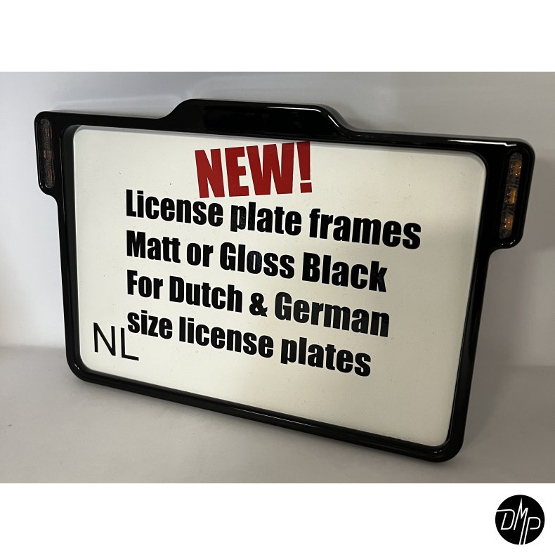 DMP Motorcycle License plate frame 3.0 NEDERLAND GLOSS BLACK