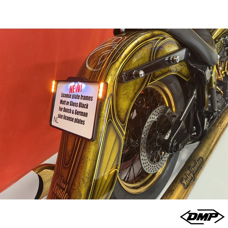 DMP Motorcycle License plate frame 3.0 NEDERLAND MATT BLACK