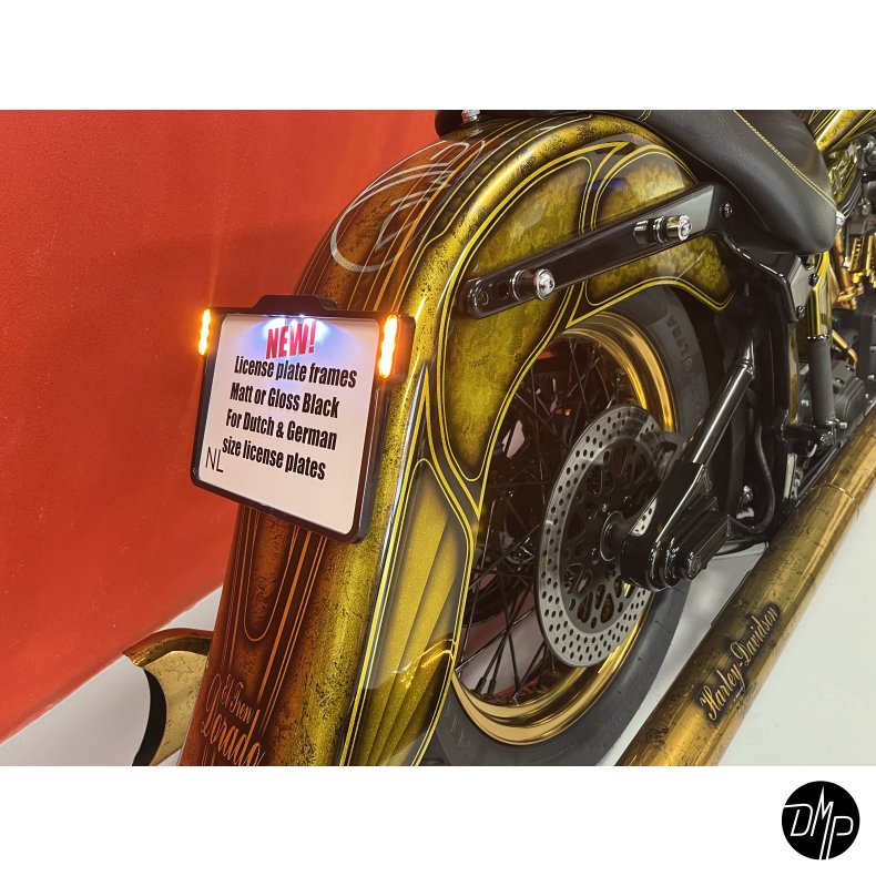 DMP Motorcycle License plate frame 3.0 NEDERLAND GLOSS BLACK