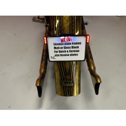 DMP Motorcycle License plate frame 3.0 NEDERLAND MATT BLACK