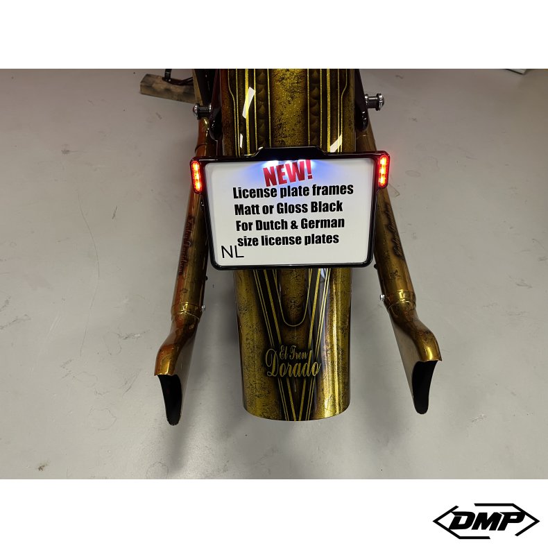 DMP Motorcycle License plate frame 3.0 NEDERLAND MATT BLACK