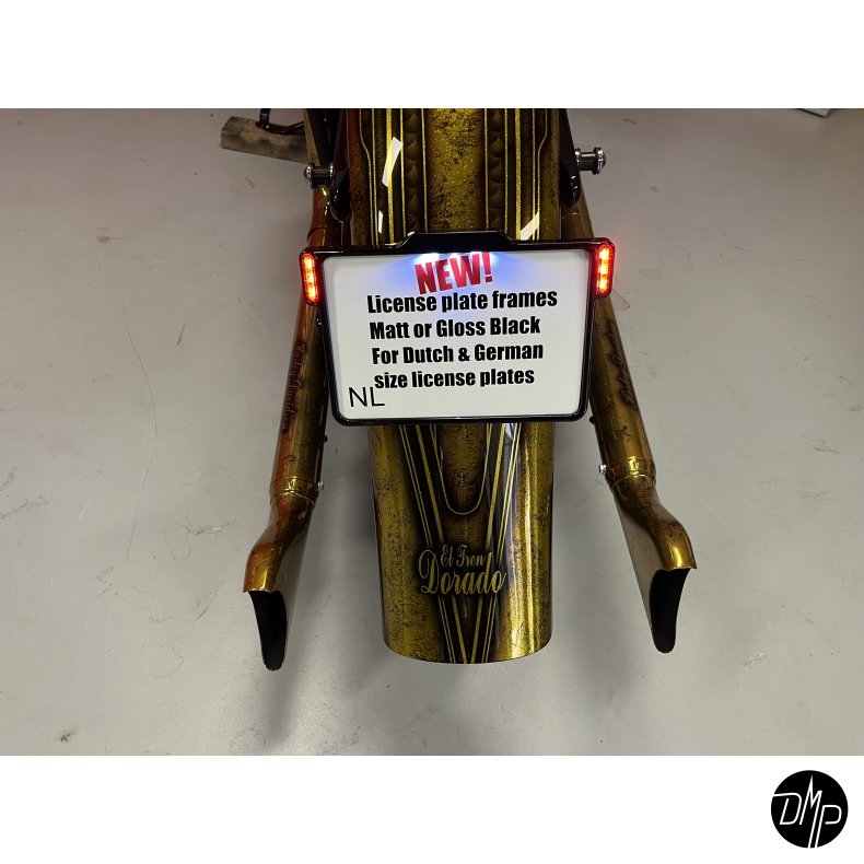 DMP Motorcycle License plate frame 3.0 NEDERLAND MATT BLACK