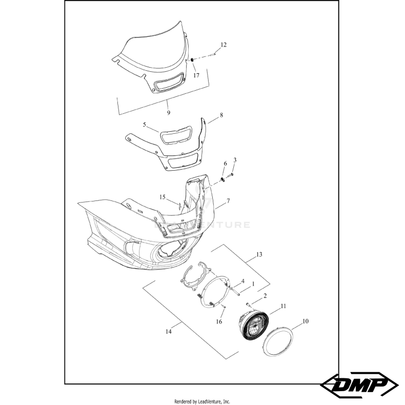 ST fairing kit for M8 Softail models 18-25 
