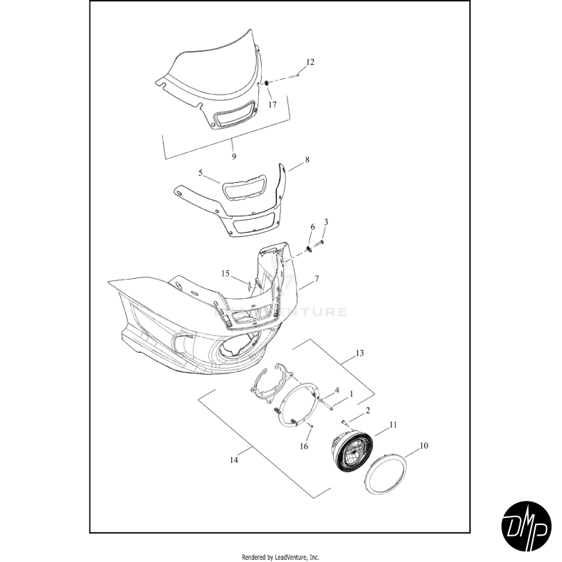 ST fairing kit for M8 Softail models 18-25 