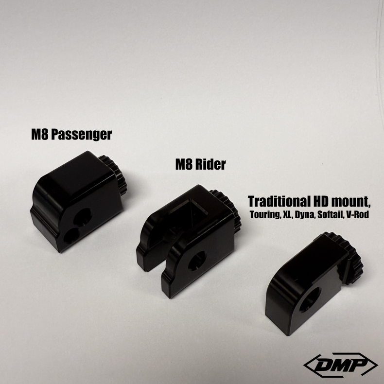 DMP "Street Savage" footpeg set, Race black With candy red plate