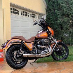 Lyndall Full Floating sort Softail, Dyna, Xl, Touring. 11,8" foran.