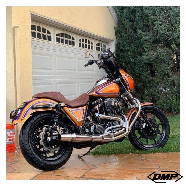 Lyndall Full Floating sort Softail, Dyna, Xl, Touring. 11,8" foran.