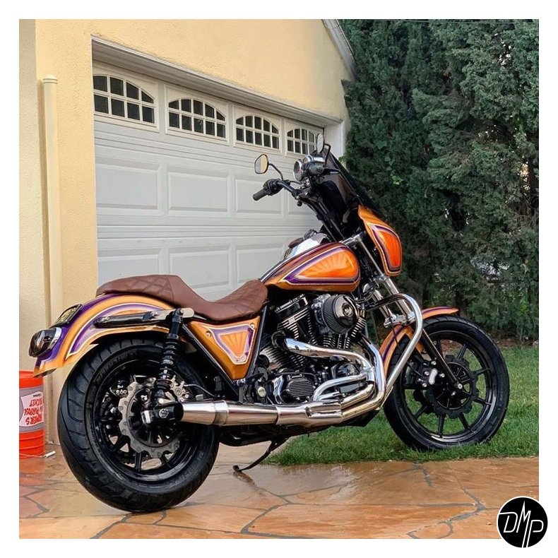 Lyndall Full Floating sort Softail, Dyna, Xl, Touring. 11,8" foran.