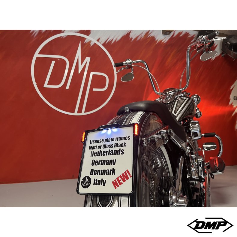 DMP Motorcycle license plate frame 3.0 GERMANY GLOSS BLACK