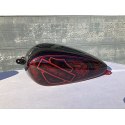 Softail tank og skrme "DMP EDITION" Black &amp; Red Airbrush