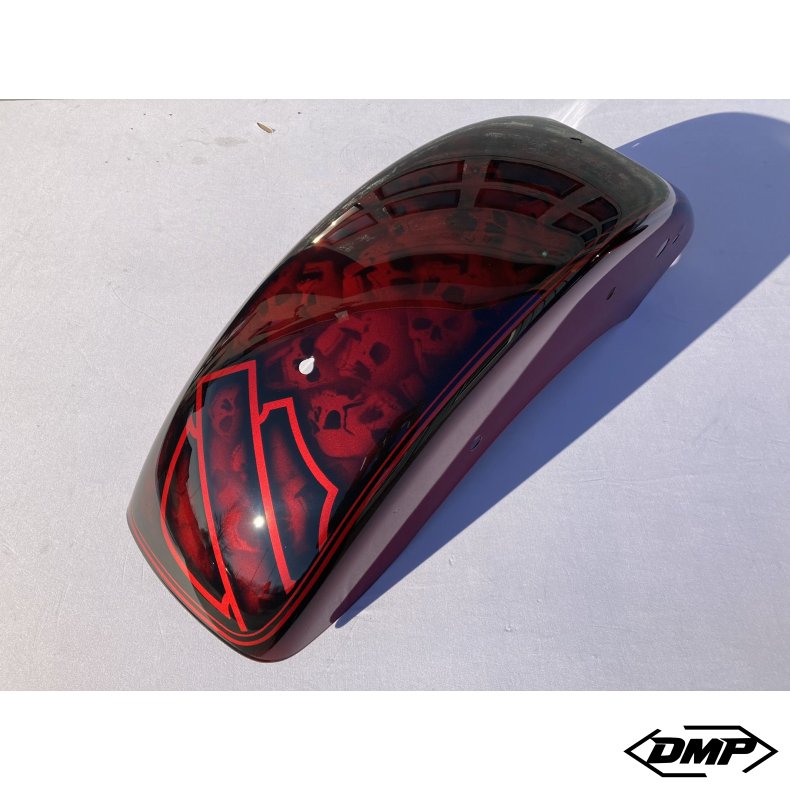 Softail tank og sk�rme "DMP EDITION" Black &amp; Red Airbrush