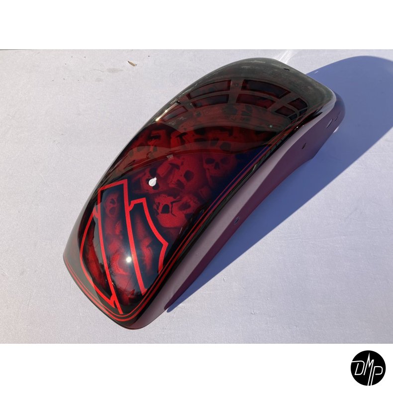 Softail tank og skrme "DMP EDITION" Black &amp; Red Airbrush