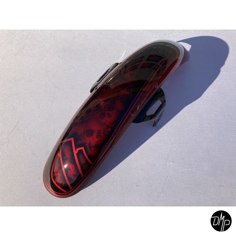 Softail tank og skrme "DMP EDITION" Black &amp; Red Airbrush