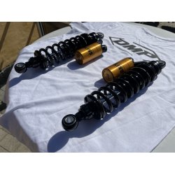 �hlins HD 764 STX36 Blackline rear shock absorber set. 336mm Dyna 1991-2017 GOLD RESERVOIRS