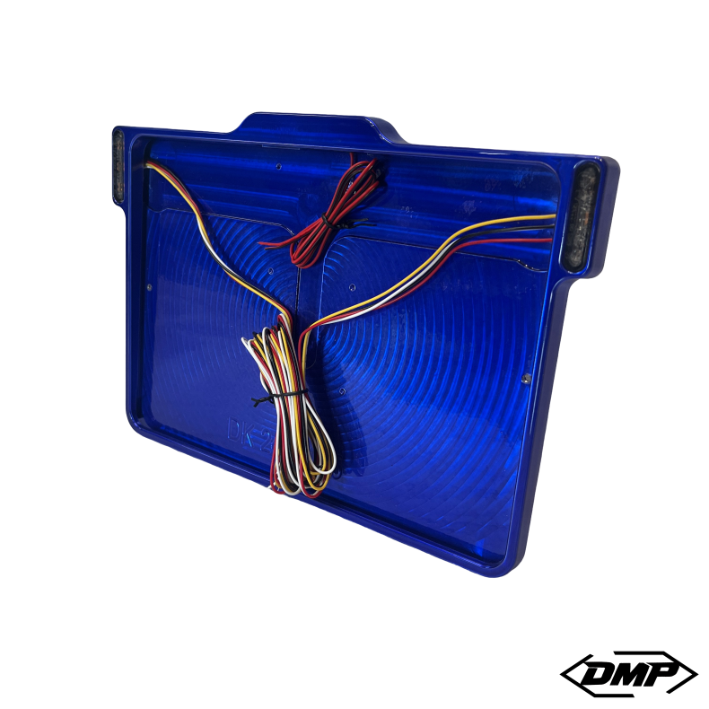 DMP Motorcykel Nummerpladeramme 3.0 DENMARK CNC BLUE