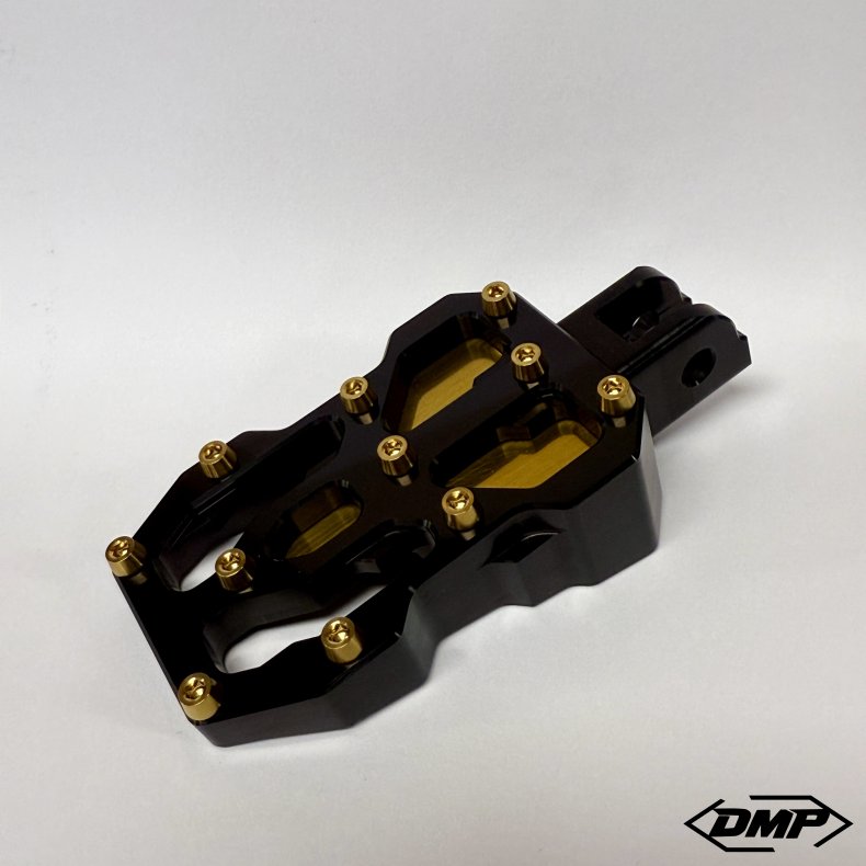 DMP "Street Savage" footpeg set, Race black With Gold plate