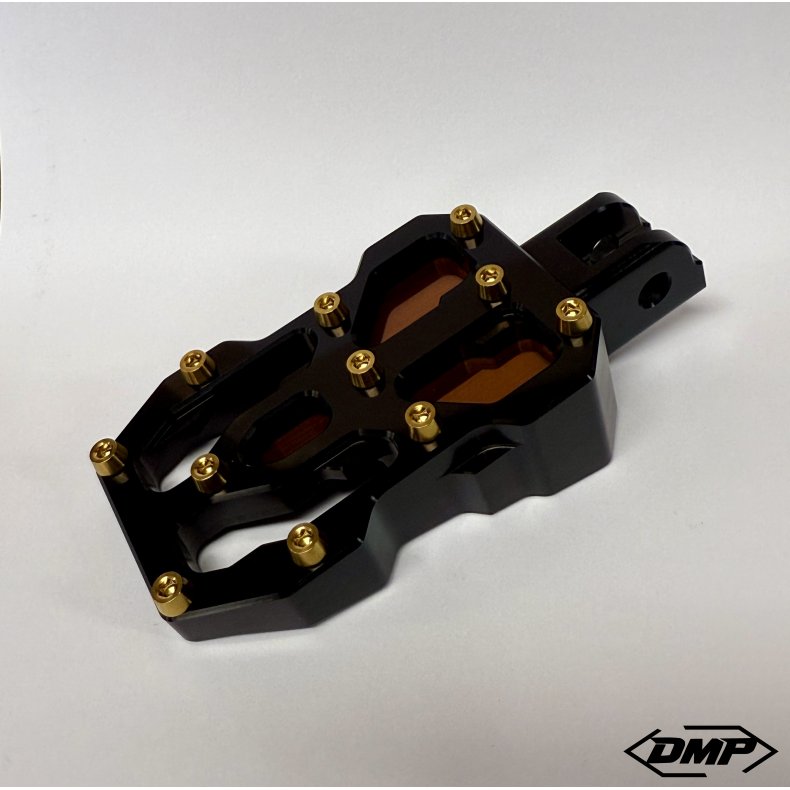 DMP "Street Savage" footpeg set, Race black With Copper plate