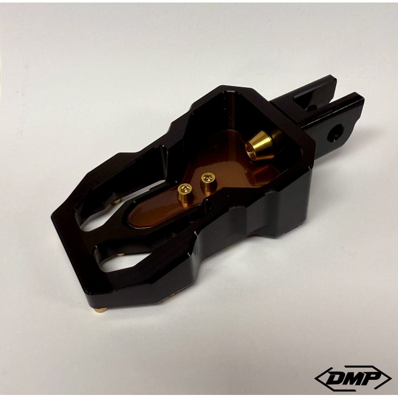 DMP "Street Savage" footpeg set, Race black With Copper plate