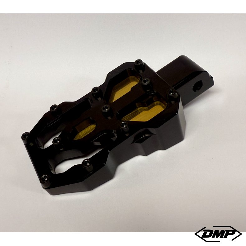 DMP "Street Savage" footpeg set, Race black With Gold plate