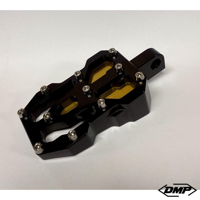 DMP "Street Savage" footpeg set, Race black With Gold plate