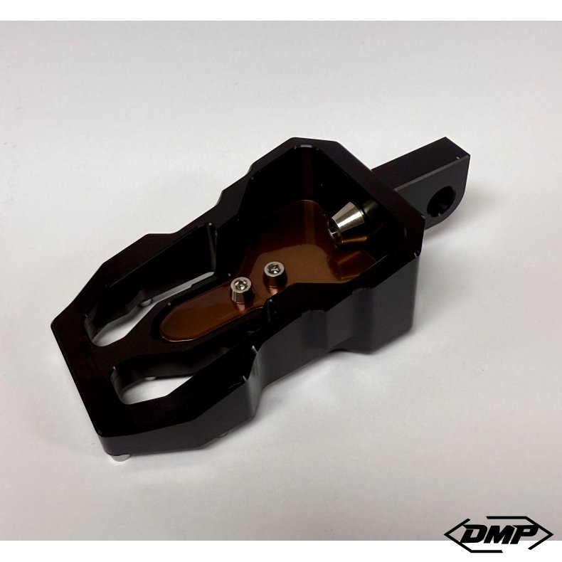 DMP "Street Savage" footpeg set, Race black With Copper plate