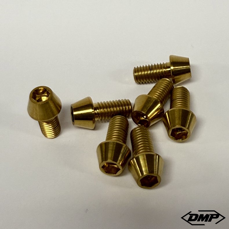 Titanium bolts, Street Savage, loose, Raw, Black or Gold, M8x16