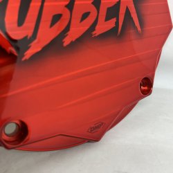 DMP Derby Cover "KILL THE RUBBER" RED M8 Touring