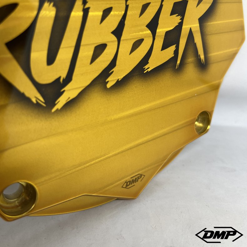 DMP Derby Cover "KILL THE RUBBER" GOLD M8 Touring