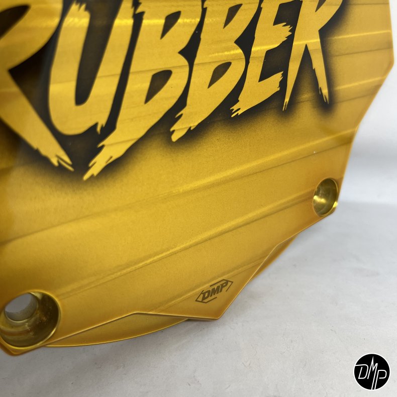 DMP Derby Cover "KILL THE RUBBER" GOLD M8 Touring