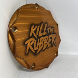 DMP Derby Cover "KILL THE RUBBER" COPPER M8 Touring