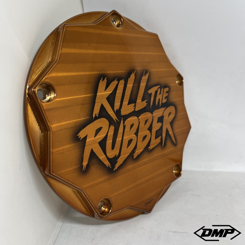 DMP Derby Cover "KILL THE RUBBER" COPPER M8 Softail