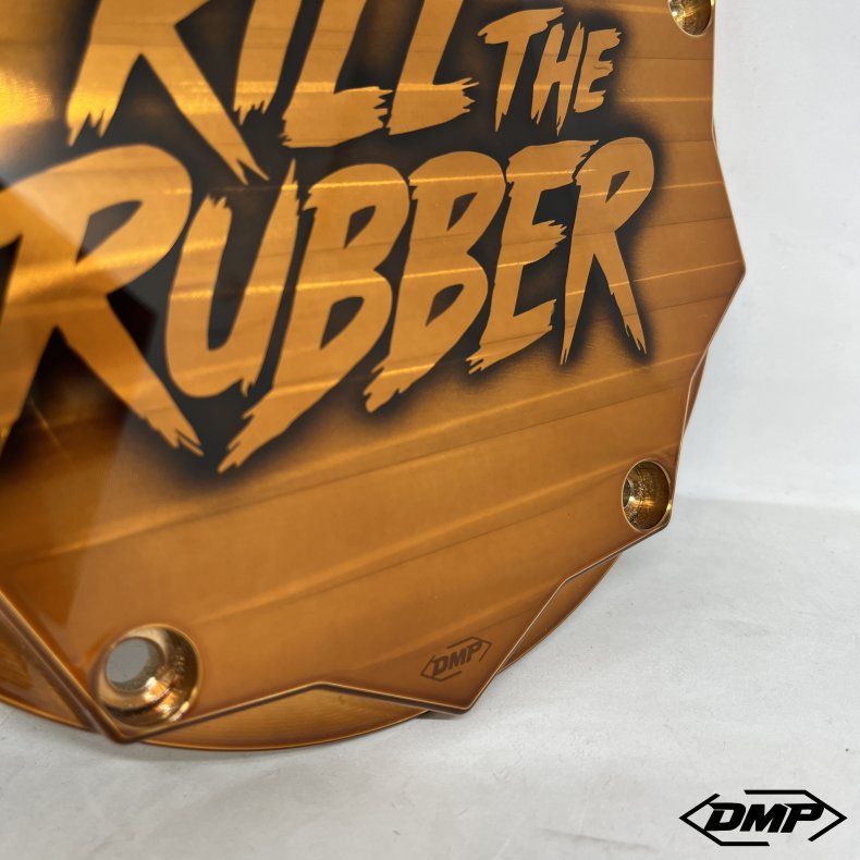 DMP Derby Cover "KILL THE RUBBER" COPPER M8 Softail