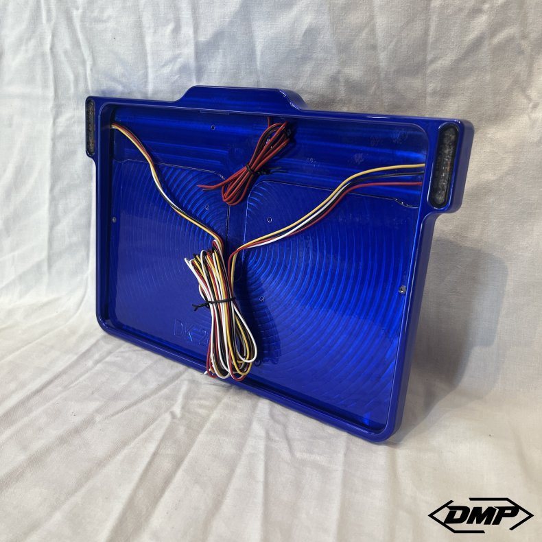 DMP Motorcykel Nummerpladeramme 3.0 DENMARK CNC BLUE