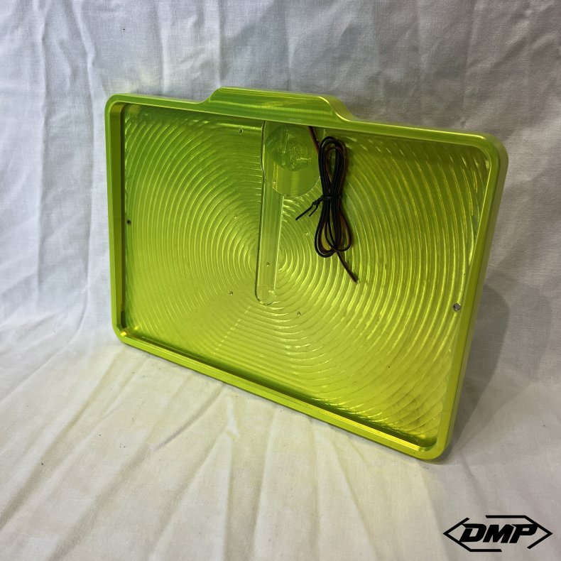 DMP Motorcykel Nummerpladeramme 5.0 DENMARK CNC TOXIC GREEN
