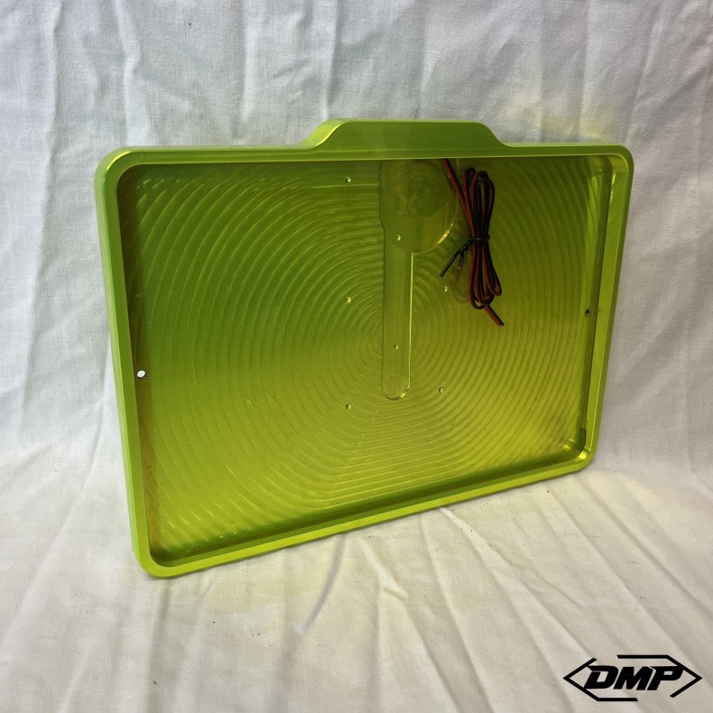 DMP Motorcykel Nummerpladeramme 5.0 DENMARK CNC TOXIC GREEN