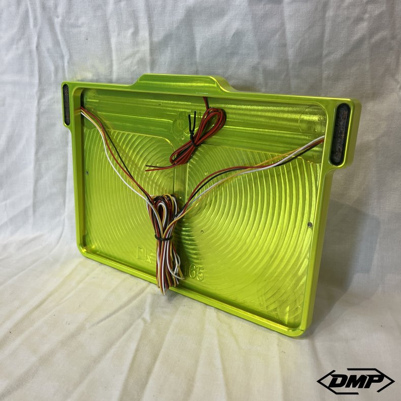 DMP Motorcykel Nummerpladeramme 3.0 DENMARK CNC TOXIC GREEN