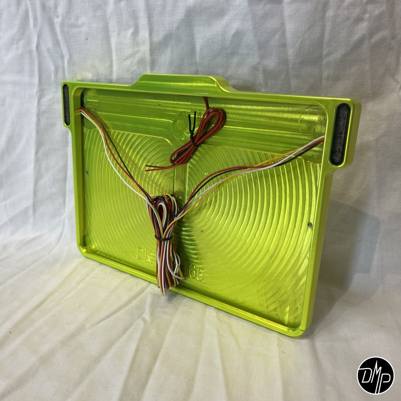 DMP Motorcykel Nummerpladeramme 3.0 DENMARK CNC TOXIC GREEN