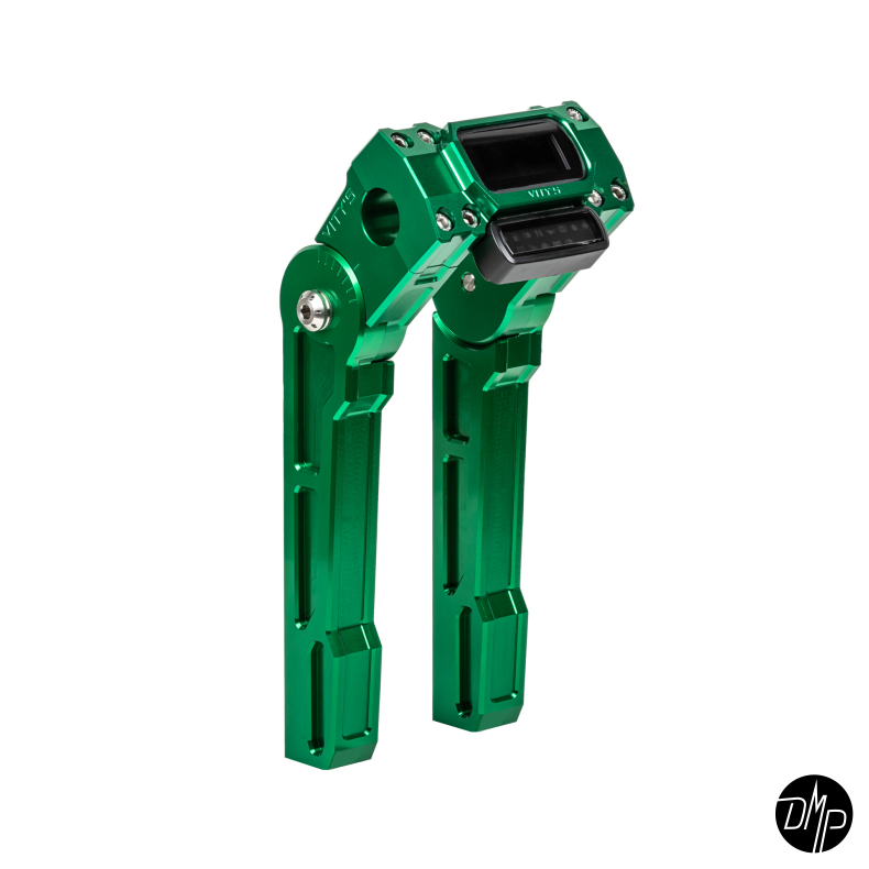 Vitys Design Adjustable Risers 8" Digital Speedo Green